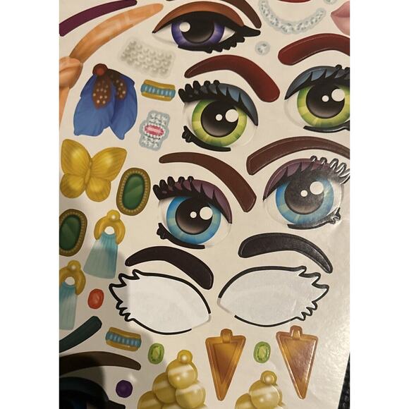 Bendon Fashion Diva Create-A-Face Sticker Pad Art Project at Home Kids READ NOTE - Picture 7 of 9